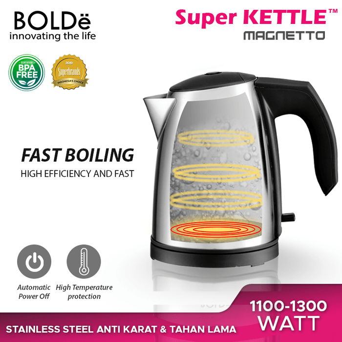 Bolde Super KETTLE MAGNETTO - Silver